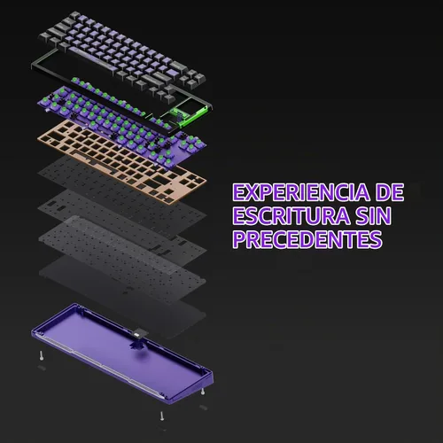 Vista 4 de OOCTPK Chilkey Slice68 HE - Teclado mecánico para juegos con cable, 68% intercambiable en caliente de aluminio con efecto Hall personalizado