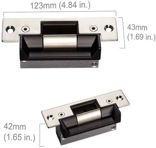 Vista 4 de Cerradura de huelga eléctrica completa TCP/IP red de control de acceso de una sola puerta Kits de sistema con fuente de alimentación de metal de 110