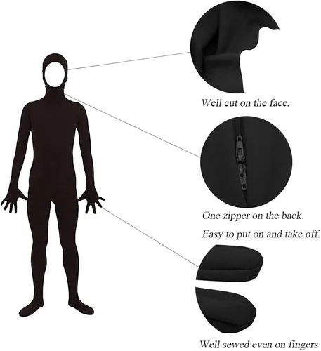 Vista 2 de Aniler Body Zentai para hombre y mujer con cara abierta y cuerpo completo