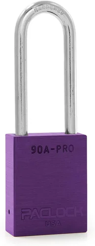Vista 18 de PACLOCK Candado de la serie 90A-PRO, compre American Act obediente, aluminio anodizado marrón, cilindro de 7 pines de alta seguridad con 1 llave por