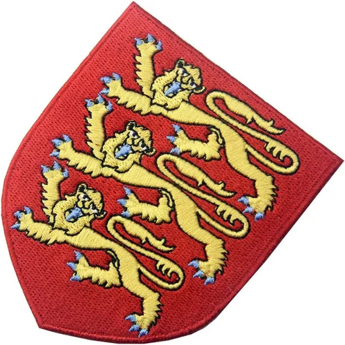 Vista 3 de Escudo de armas de Inglaterra Royal Emblema bordado Escudo de león británico Parche para coser
