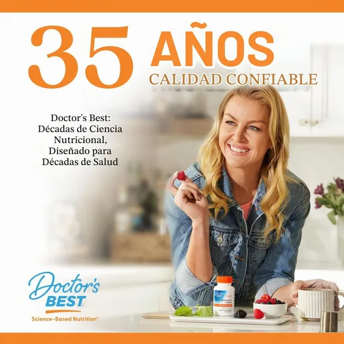 Vista 6 de Doctor's Best 5-Htp sin OMG, vegano, sin gluten, sin soja, 100 mg y 60 cápsulas vegetarianas