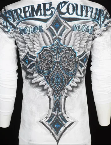 Vista 8 de Xtreme Couture by Affliction - Camiseta de manga larga para hombre Last Blow