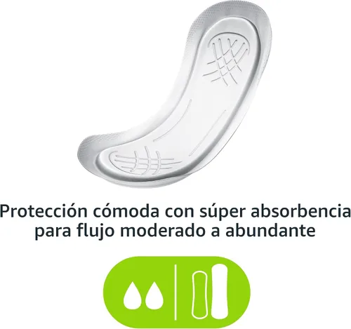 Vista 3 de Amazon Basics Maxi Pads para períodos: grueso, súper absorbente, sin perfume, 48 unidades, 1 paquete