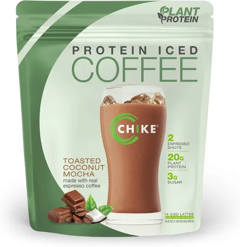 Vista 5 de CHIKE Proteína de planta de café helado con leche de caramelo salado, 16.8 onzas