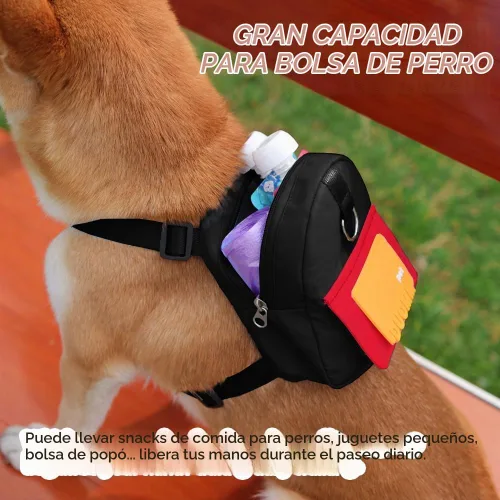 Vista 5 de Mochila para Perros para Perros Pequeños para Usar, Lindo Arnés para Mascotas Cachorros Mochilas con Correa Ajustable Bolsa Autotransportadora