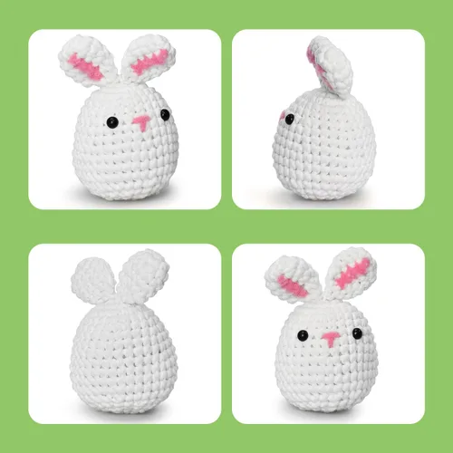 Vista 5 de Zepiany Kit de ganchillo para principiantes con hilo para principiantes, kit de ganchillo Amigurumi para principiantes, kit de tejer animales