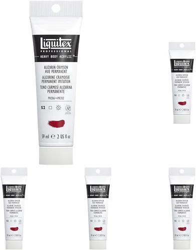 Vista 170 de Liquitex Pintura acrílica profesional de alto espesor, envase de 473 ml, tono carmesí alizarina permanente Alizarin Crimson Hue Permanente