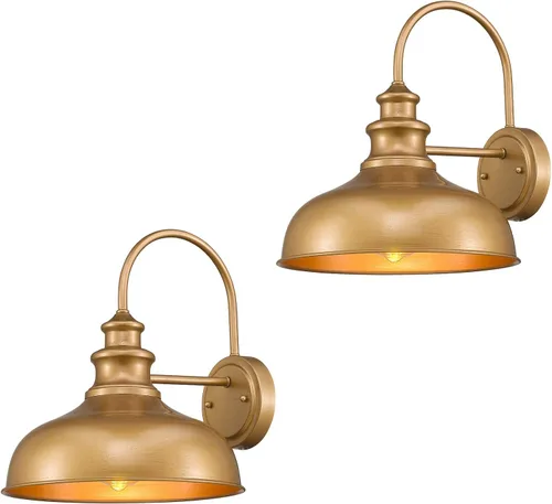 Vista 8 de zeyu 02A390-SE ROB - Lámpara de porche negra de 11 pulgadas, luz exterior de granero para garaje, patio, sensor de movimiento, luz de granero al