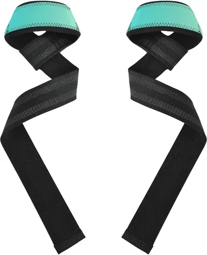 Vista 2 de Turquoise Gradient Lifting Wrist Strap 26" Anti Slip Working Out Gym Accessories for Weightlifting, Bodybuilding, Powerlifting, Strength Training