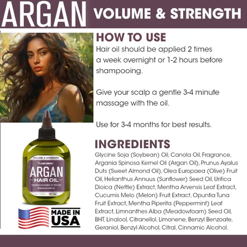Vista 7 de Hair Chemist Aceite para el cabello Volumen y Fuerza - Aceite de Argán 7.1 oz.