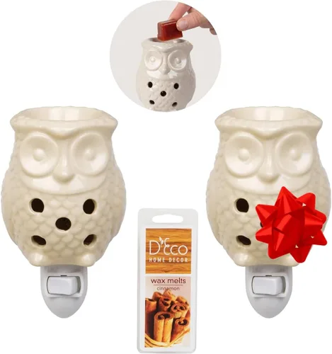 Vista 10 de Deco - Calentador de velas eléctrico, calentador de cera, incluye 4 cubos de cera Electric Scented Tart & Candle Warmer, Plug in Halogen Bulb