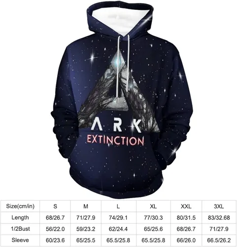 Vista 2 de ARK Survival Evolved Unisex 3D Novedad Sudaderas con capucha para adolescentes, sudadera casual con bolsillos