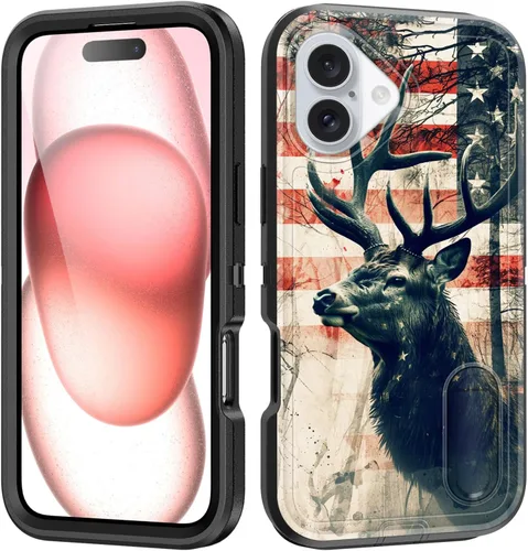 Vista 129 de Funda para iPhone Air con soporte integrado, a prueba de golpes, polvo y caídas, 3 capas, grado militar, funda protectora para iPhone Air de 6.5