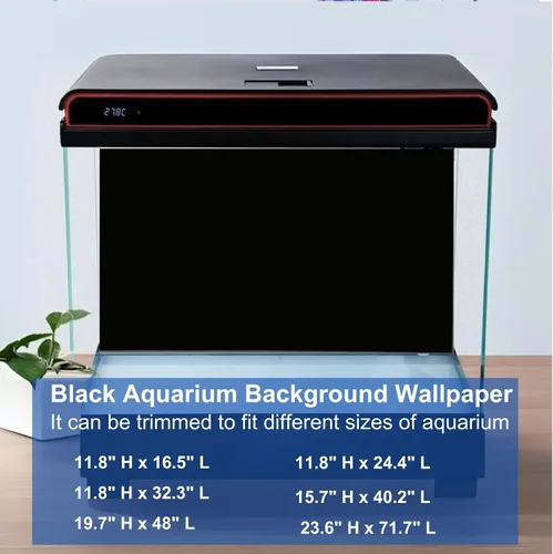 Vista 2 de ELEBOX Fondo de pantalla para acuario, fondo de pecera azul y negro, respaldo de acuario de doble cara, decoraciones de acuario para acuario de 10