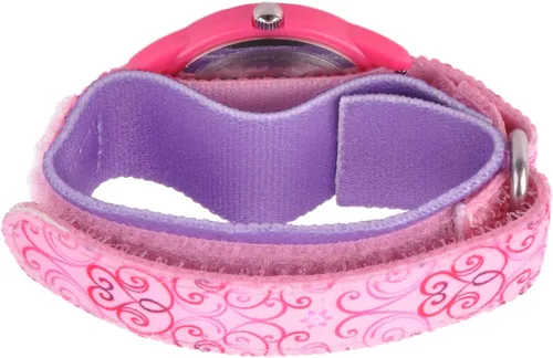 Vista 2 de Disney Princess - Reloj analógico de cuarzo con correa de nailon para niños Rosado
