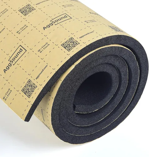 Vista 10 de Alfombrilla de amortiguación de sonido de 1 pulgada (25 mm) con 6.54 pies cuadrados, espuma de célula cerrada para amortiguación de sonido