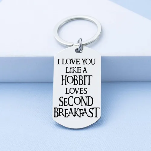 Vista 3 de Lord of The Rings - Regalos de mercancía HB, llavero para amantes de los fanáticos, regalos para novio, marido, hijo, "I Love You Like A HB Loves