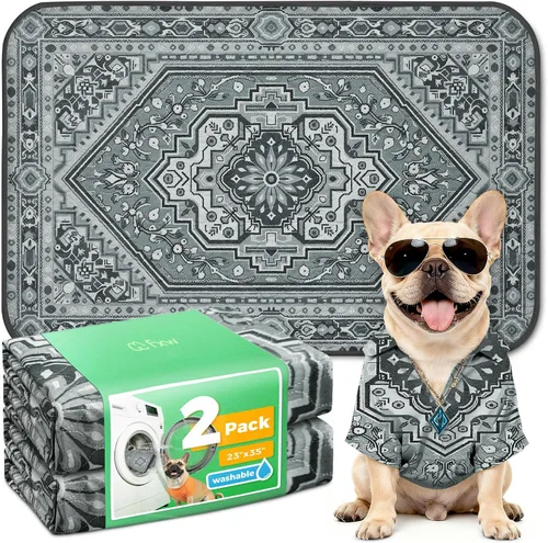 Vista 27 de FXW Almohadillas lavables para orina para perros, almohadillas para cachorros con súper absorbentes, diseñadas específicamente para jaulas de 24
