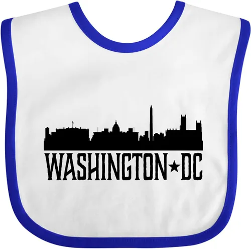 Vista 6 de inktastic Washington DC Skyline Cities Baby Bib