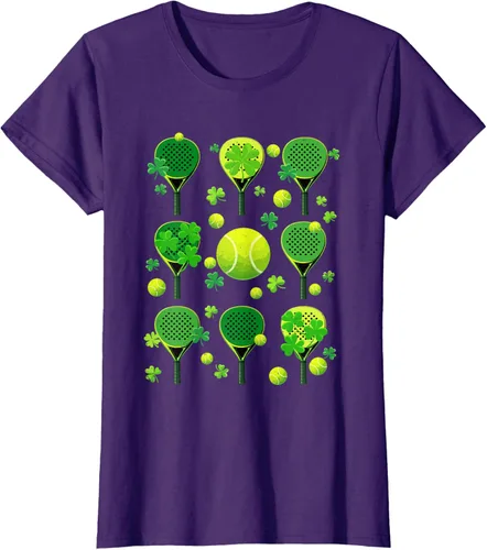 Vista 11 de St Patricks Day Padel Tennis Shamrock Paddle Irish Pride T-Shirt