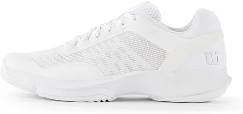 Vista 5 de WILSON Zapatos de pádel Hurakn Pro V2 para mujer, Blanco/Blanco/Plateado