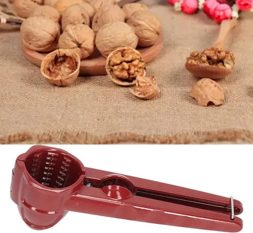 Vista 3 de Herramienta de cascanueces, abridor de nueces rojas, cáscara de cascanueces de aluminio, cáscara de nuez fina pulida, abridor de tuercas