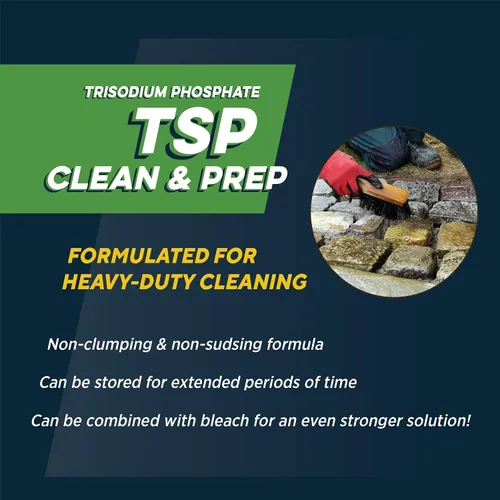 Vista 3 de Rutland TSP Clean & Prep, concentrado limpiador resistente, fórmula no aglomerante, bolsa de 1 libra