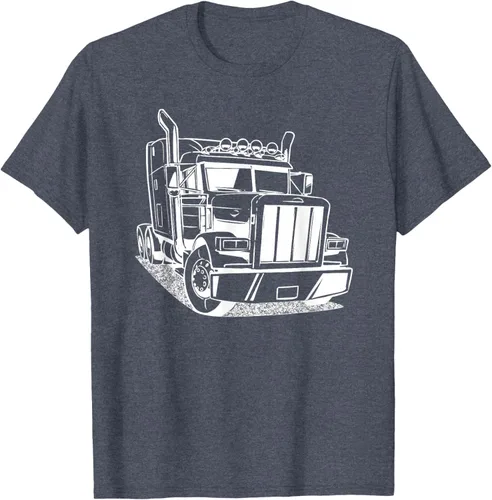 Vista 97 de Diesel Big Rig 18 Wheeler - Camiseta de camionero para camionero, Negro, S