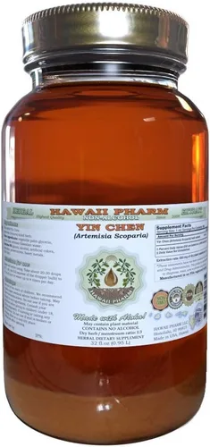 Vista 6 de Yin Chen Extracto líquido sin alcohol, Yin Chen, ajenjo capilar (Artemisia Scoparia), suplemento herbario natural de glicerita de hierbas, Hawaii