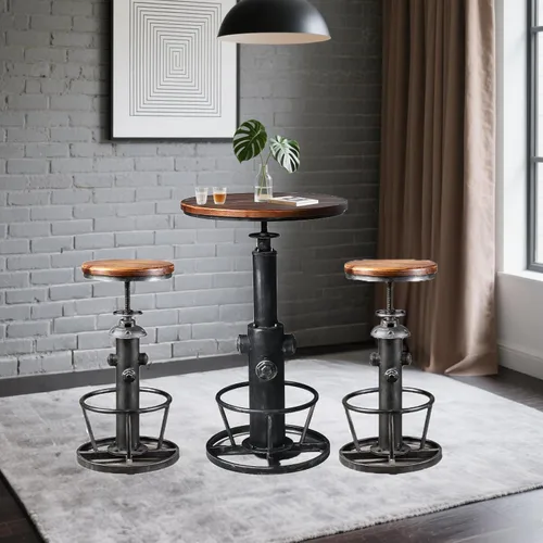 Vista 6 de Juego de 2, 26-30 pulgadas, diseño de boca de incendios con diseño de boca de incendios ajustable giratoria, estilo americano, estilo steampunk