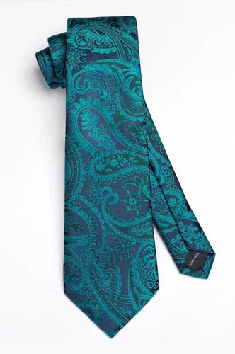 Vista 187 de HISDERN Corbatas para hombre, corbata de cachemira y bolsillo cuadrado tejido clásico floral para hombre, corbata de fiesta de boda
