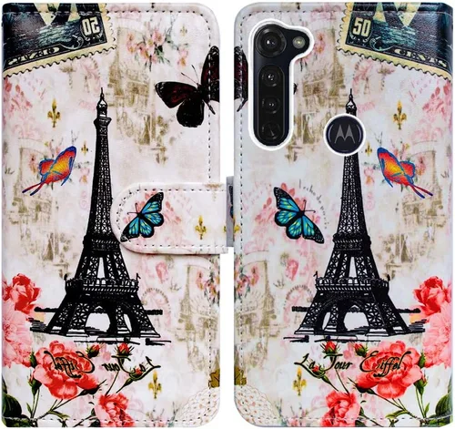 Vista 16 de Bcov Funda para Moto G Stylus/Moto G Pro, color verde pájaro negro con tarjetero y soporte para tarjeta y soporte para Motorola Moto G Stylus/Moto G