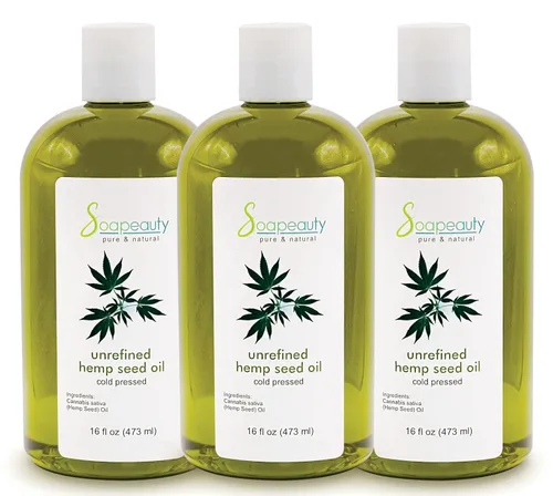 Vista 7 de Soapeauty Aceite de semilla de cáñamo sin refinar prensado en frío Masaje y aceite corporal para hacer piel, cara, cabello y jabón Portador