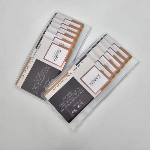Vista 3 de Juego de 2 insertos para billetera de 6 y 12 páginas para tarjetas de crédito de plástico transparente, CheckBook 6 Página, Cartera con tarjetero