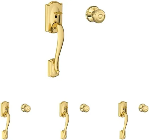 Vista 20 de SCHLAGE FE285 622 Acc CAM LH Juego de Manijas Mitad Inferior, Moldura Interior Camelot, Negro Mate