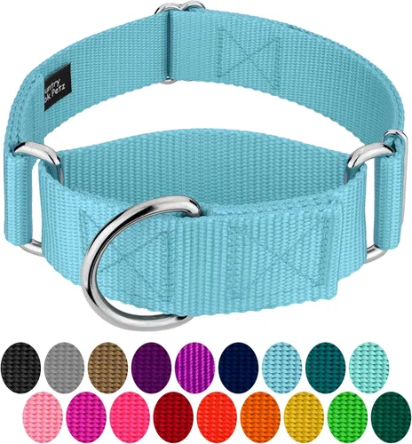 Vista 3 de Country Brook Petz - Collar para perro de nailon resistente Martingale de 15 colores (extra grande, 1 1/2 pulgadas de ancho, azul océano)