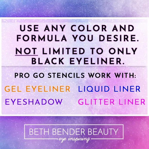 Vista 4 de Beth Bender Beauty Pro Go - Plantilla delineador de ojos para gatos, fabricado en Estados Unidos, libre de crueldad animal y vegano