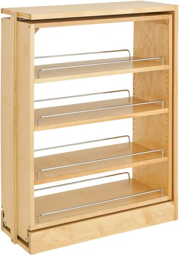 Vista 11 de Rev-A-Shelf 432-BF-3C Base extraíble con estantes ajustables de 3 pulgadas, natural