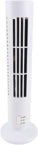 Vista 8 de USB Bladeless Tower Fan, Adjustable 2 Speeds (White)