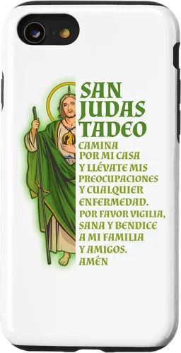 Vista 18 de Funda para iPhone 16 San Judas Tadeo con Oración