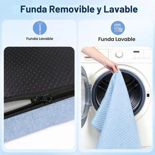 Vista 3 de Cama refrescante para perros grandes, cama ortopédica de espuma viscoelástica para perros con nueva tela de enfriamiento, cama impermeable y lavable