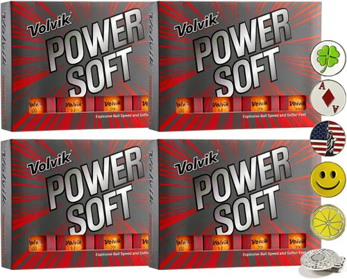 Vista 12 de Volvik Power Soft Explosive Ball Speed Golf Balls Set de regalo de 4 docenas