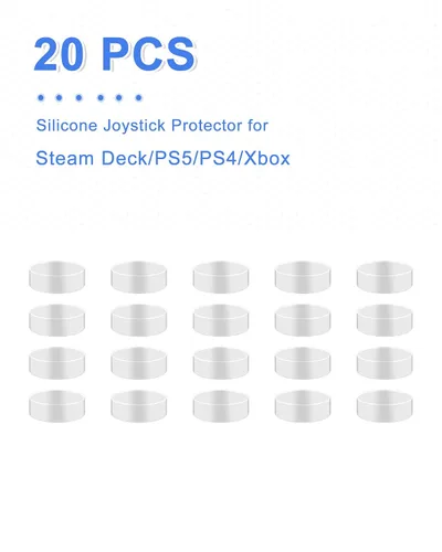Vista 7 de 20 Pcs DEVASO Joystick Protectors White Silicone Elastic Joystick Protector RingInvisible Protection During Gaming Compatible with Steam