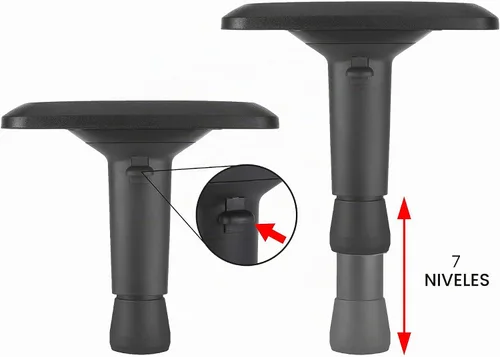 Vista 2 de Par de reposabrazos ajustables de repuesto, soporte vertical con almohadillas para la mayoría de sillas de juegos (4D)