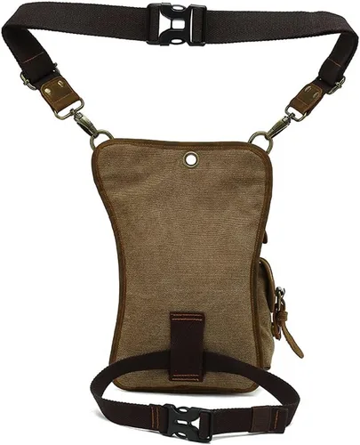 Vista 4 de Riñonera de cuero para hombres y mujeres, bolsa de protección multiusos, para motocicleta, deportes al aire libre, ciclismo, equitación, senderismo