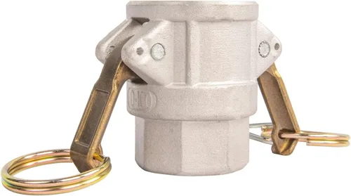 Vista 10 de 2 piezas de accesorios de bloqueo de leva fundida por gravedad de aluminio (parte B de 1 pulgada) de manguera de leva y ranura, acoplador hembra