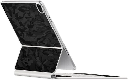 Vista 21 de SopiGuard Skin for 2021 Magic Keyboard Case 12.9 Precision - Adhesivo de vinilo de borde a borde superior, teclado y panel trasero (negro cepillado)