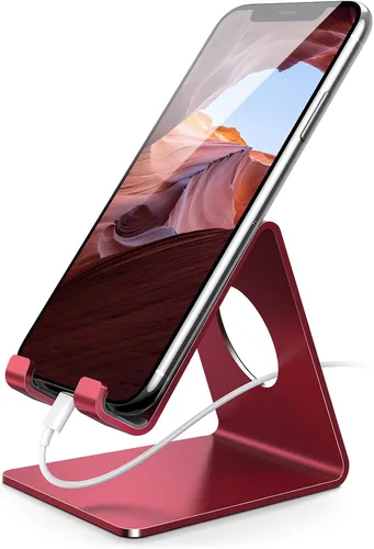 Vista 8 de Lamicall Soporte para teléfono celular, base para teléfono: cuna, soporte, soporte para escritorio de oficina - negro
