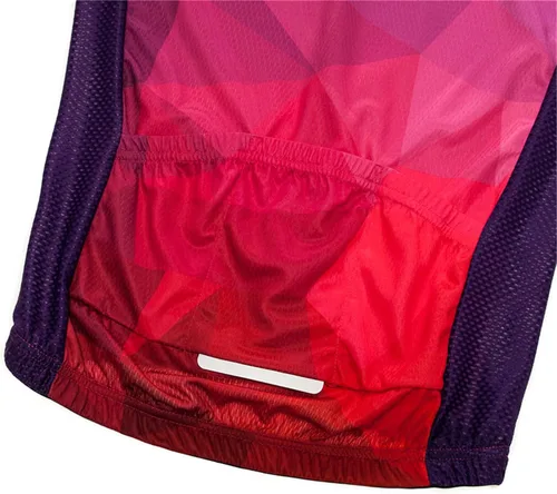 Vista 6 de Conjunto de ciclismo de manga corta para mujer, conjunto de camiseta de ciclismo de verano reflectante